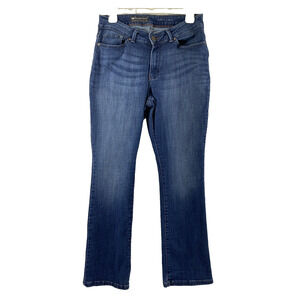 Lee Jeans Womens Size 28‎ Medium Wash Denim Curvy Boot Casual
